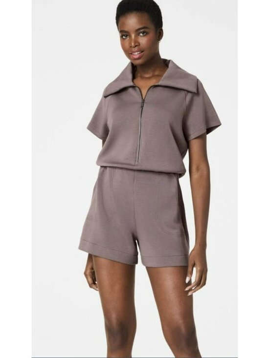 SPANX Pants - Spanx Black Air Essentials Zip Romper Smoke Size Medium New